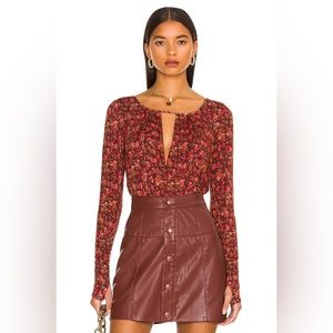 FREE PEOPLE Kaya printed BODYSUIT